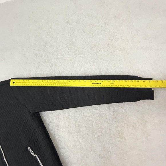J.Lindeberg Jacket Mens L Randall Quilt Black Jersey Bomber Golf Quiet Luxury - Picture 12 of 16